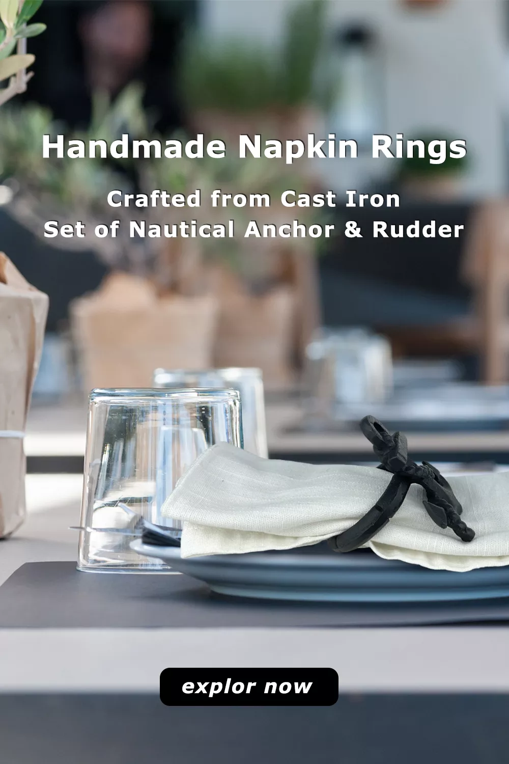 HomeHand Nautical Napkin Rings